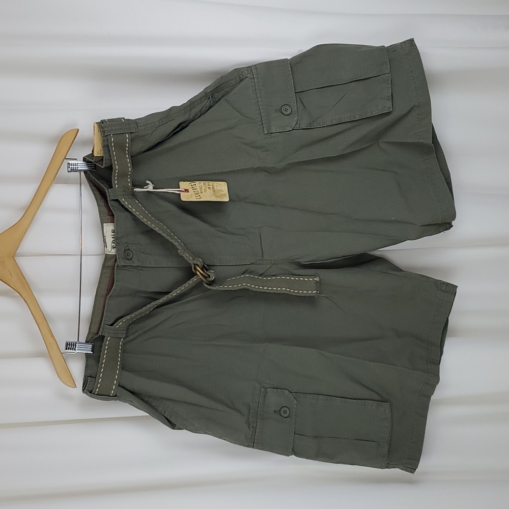 True Nation Ripstop Cargo Shorts Olive Size 52